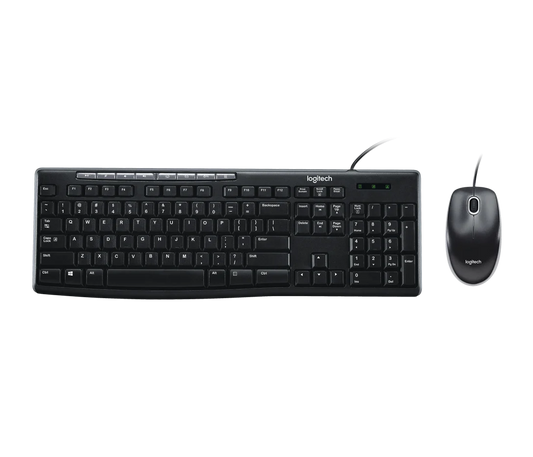 Teclado/mouse Logitech Mk200 Negro Alambricos Multimedia/optico Usb Pc