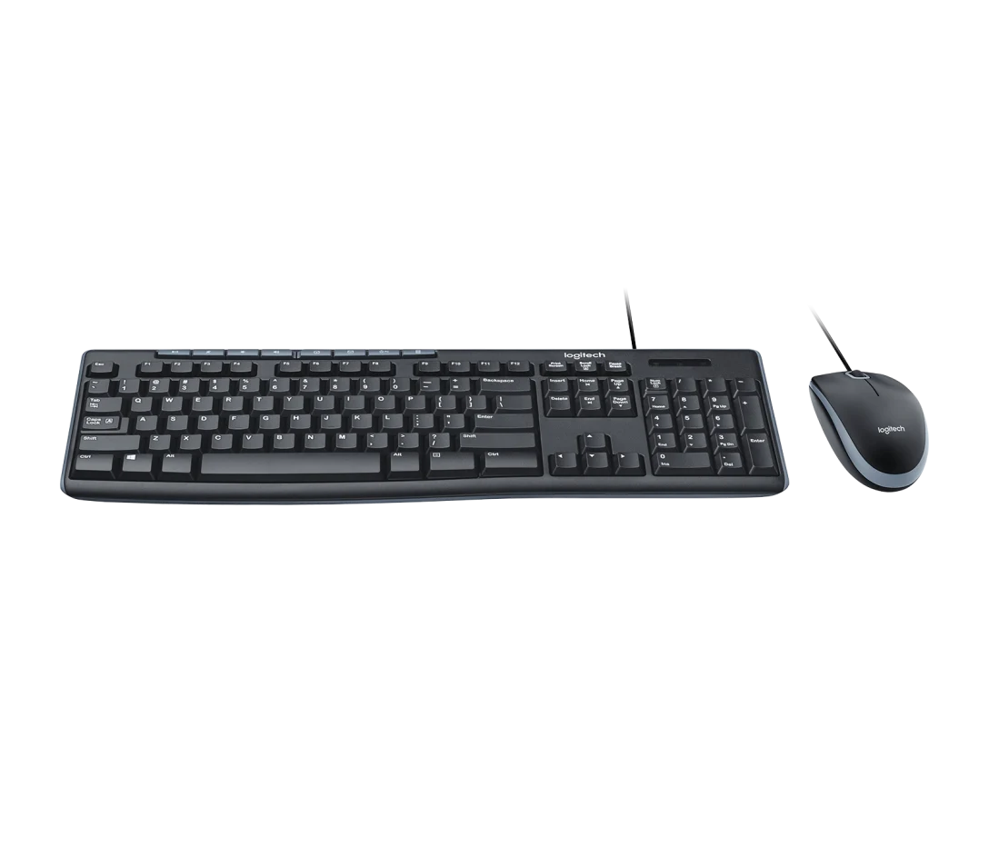 Teclado/mouse Logitech Mk200 Negro Alambricos Multimedia/optico Usb Pc