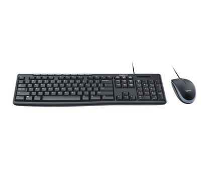 Teclado/mouse Logitech Mk200 Negro Alambricos Multimedia/optico Usb Pc