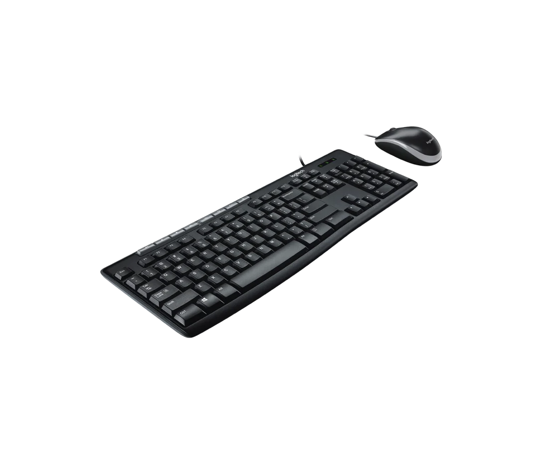 Teclado/mouse Logitech Mk200 Negro Alambricos Multimedia/optico Usb Pc