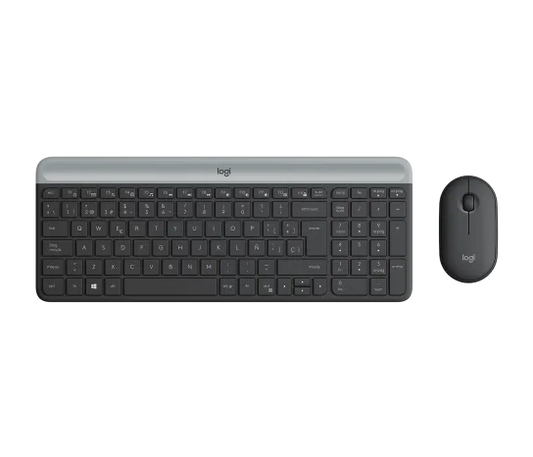 Teclado/mouse Logitech Mk470 Ultra Delgado Negro Inalambrico Usb Pc/windows/surface