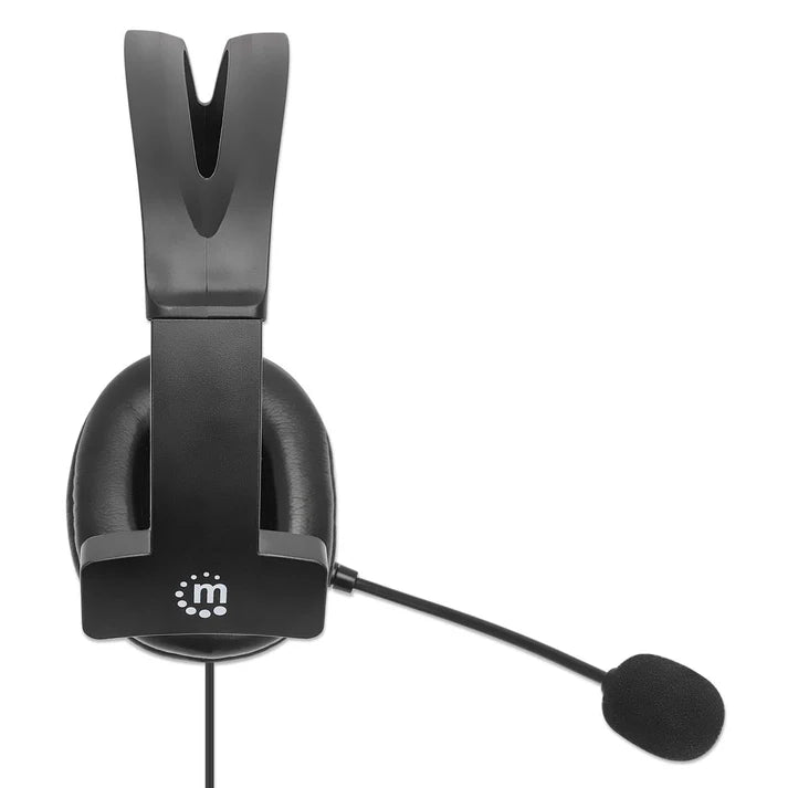 Audifonos Diadema, Manhattan,180849,audifono C/microfono Usb, Monoaural, Reversible Mic