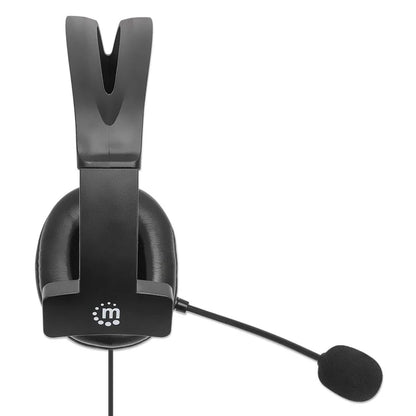Audifonos Diadema, Manhattan,180849,audifono C/microfono Usb, Monoaural, Reversible Mic