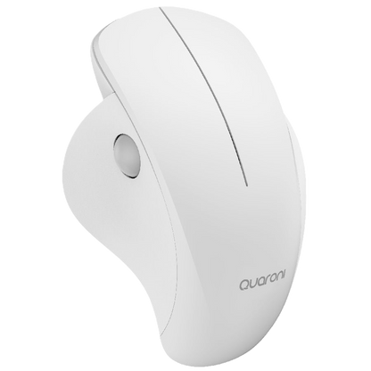 Mouse Inalmbrico Ergonmico Scroll Lateral Quaroni 3 Scroll/receptor 2.4 Ghz/1200 Dpi/ptico/bajo Consumo/blanco