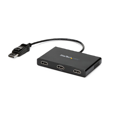 Splitter Multiplicador Mst A 3 Puertos Hdmi - Hub Mst - Adaptador Multimonitor - Concentrador Mst Displayport 1.2 - 3x 1080p - Alimentado Por El Bus - Windows - Startech.com Mod. Mstdp123hd