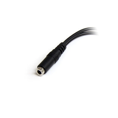 Adaptador Divisor De Audio Para Audifonos 2x Mini-jack De 3.5mm De 3 Pines A Mini-jack De 4 Pines- Auriculares - Negro - Startech.com Mod. Muyhsfmm