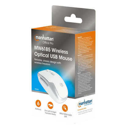 Mouse/manhattan/190350/mouse Premium Óptico Inalámbrico Usb Mw6185