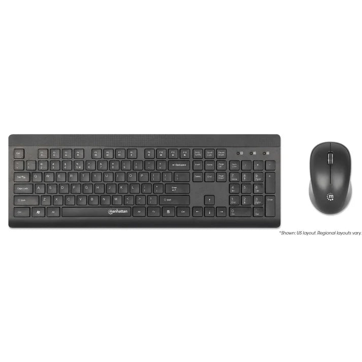 Teclados/manhattan/180771/kit De Teclado Y Mouse Óptico Inalámbricos Mwk7350