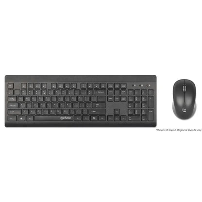 Teclados/manhattan/180771/kit De Teclado Y Mouse Óptico Inalámbricos Mwk7350