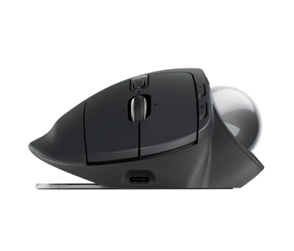 Mouse Logitech Mx Ergo S Trackball Inalambrico Recargable Logi Bolt Negro