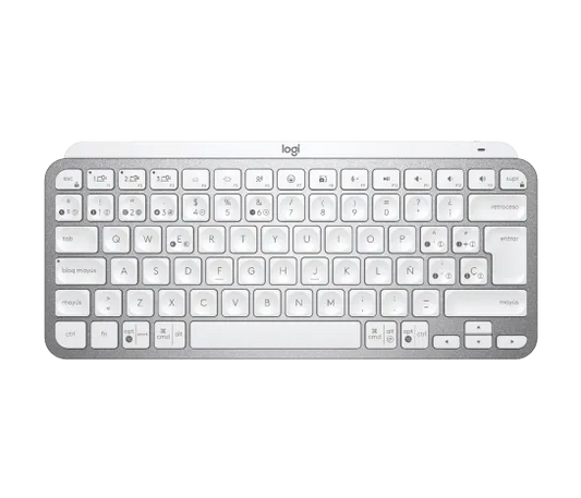 Teclado Logitech Mx Keys Mini Pale Grey Iluminado Master Series Inalambrico Bolt Bluetooth Usb-c Usb