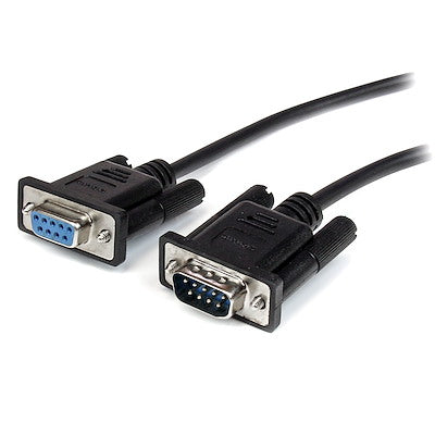 Cable De 2m De Extension Directo Straight Through Serial Rs232 Video Pantalla Ega Db9 Macho A Hembra - Extensor Negro - Startech.com Mod. Mxt1002mbk