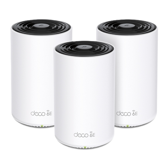 Router Inalámbrico Mesh Interior Para Hogar / Doble Banda Wi-fi 6e Ax5400 Mbps / 3 Puerto Gigabit Wan/lan / 4 Antenas Internas / Administración Mediante La App Deco (ios, Android) / Protección Homeshield