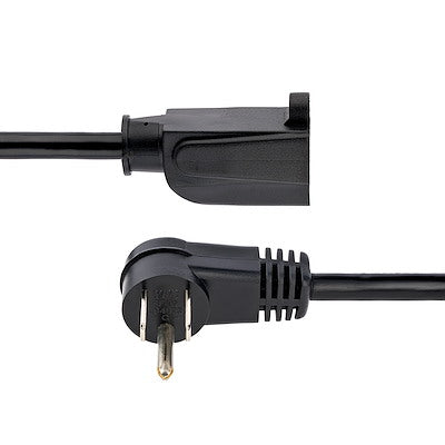 Cable De Alimentacin De 0.3m - Extension De Alimentacion, Acodado En Angulo Recto Nema 5-15p A Nema 5-15r, 13a 125v, 16awg, Ul - Startech.com Mod. Pac101r1