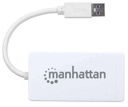 Adaptador Usb,manhattan,507578, V3.0 A Red Gb  + Hub 3 Ptos Mh