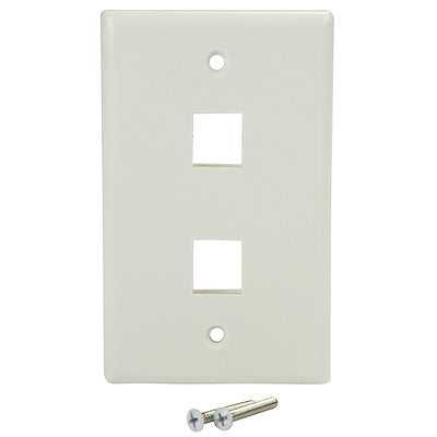 Placa De Pared De 2 Salidas Rj45 - Color Blanco - Startech.com Mod. Plate2wh