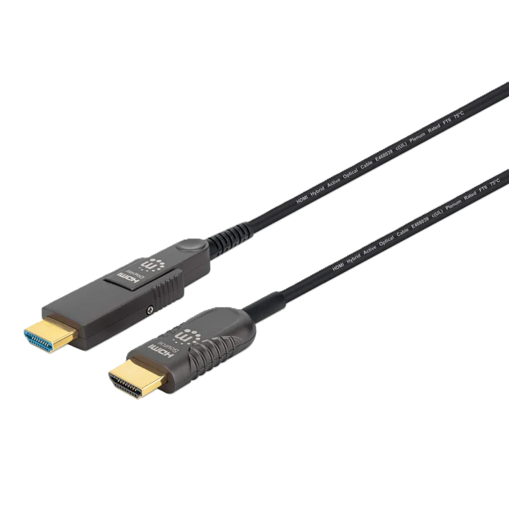 Cable Hdmi Fibra Optica /manhattan / 353243/ M-m  4k@60hz 20.0m Conector Hdmi Desmontable