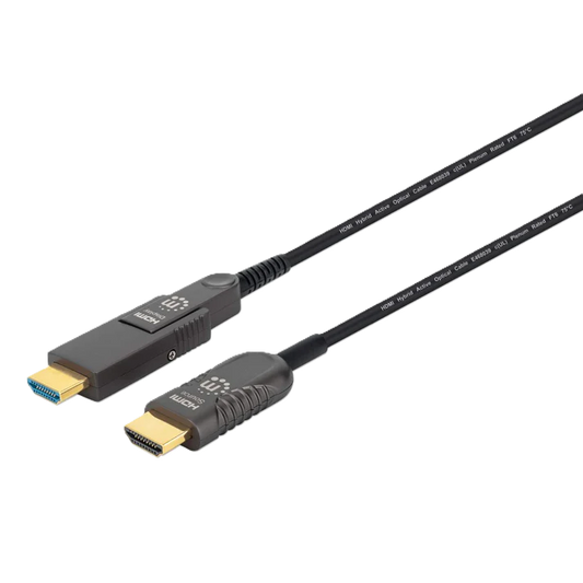 Cable Hdmi Fibra Optica /manhattan / 353243/ M-m  4k@60hz 20.0m Conector Hdmi Desmontable