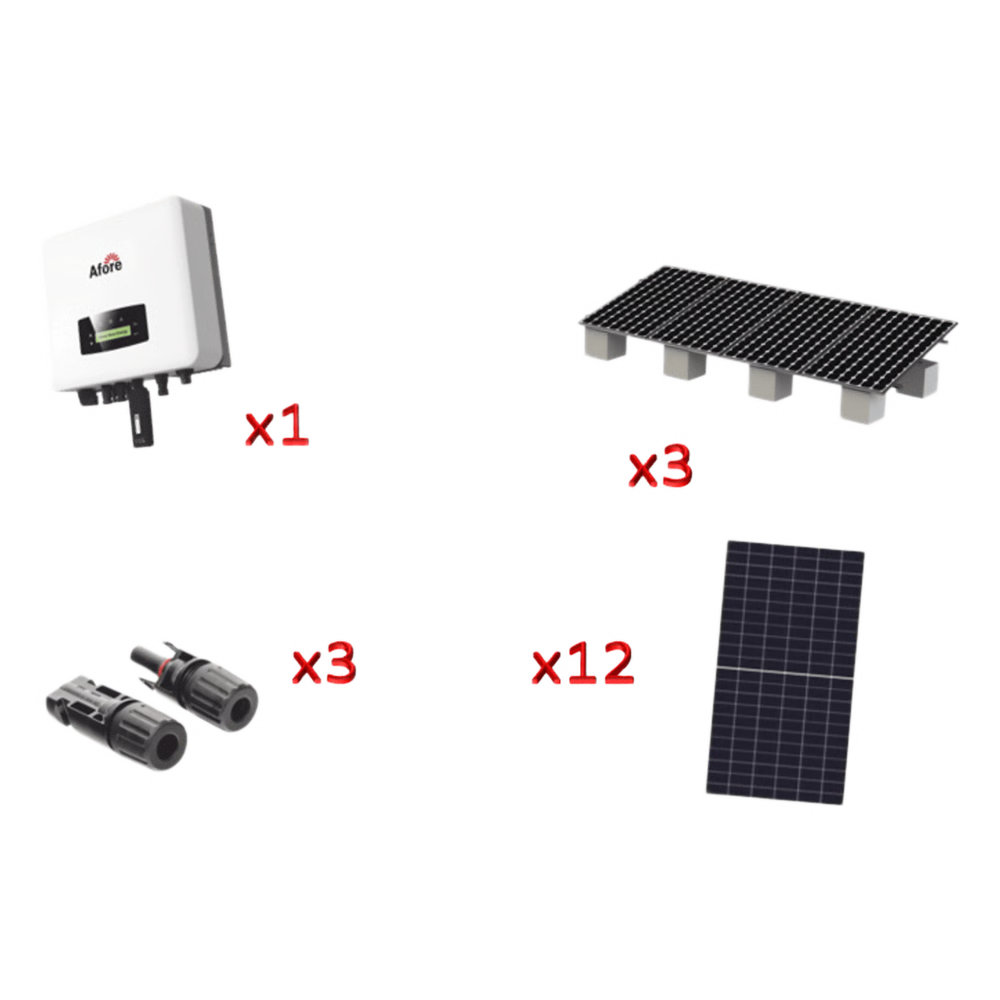 Kit Solar Interconexion  / 7kw  220vca / Inversor Afore / Montaje Incluido