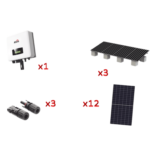 Kit Solar Interconexion  / 7kw  220vca / Inversor Afore / Montaje Incluido