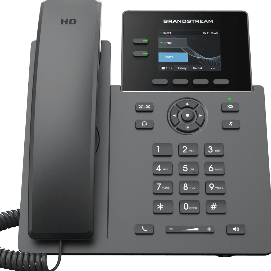 Teléfono IP grado operador de 2 líneas / GRP2610 / aprovisionamiento sin intervención / 8 botones virtuales multiuso / pantalla LCD a color / seguridad carrier-grade / audio HD / conferencia de audio 5 vías / compatible con GDM