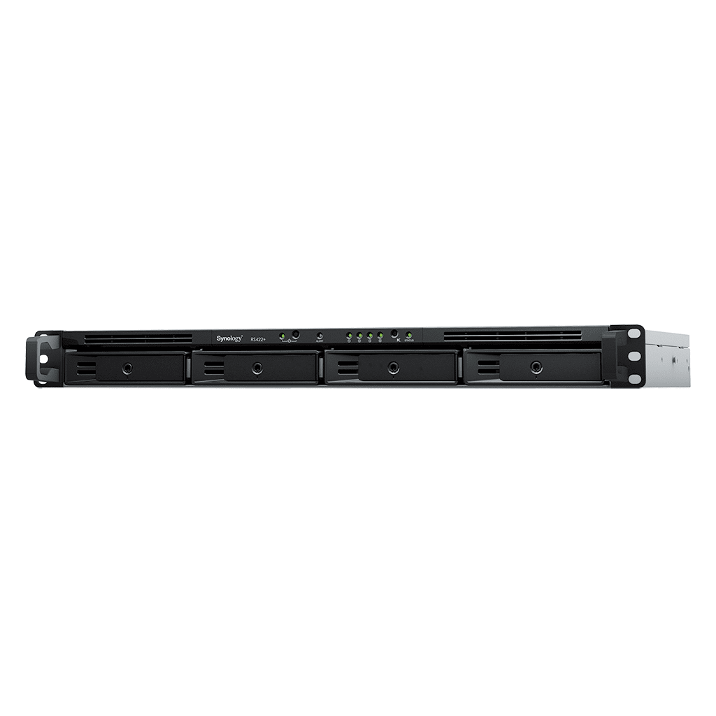 Nas Synology Rs822 /4 Bahias Expandibles Hasta 8/rack 1u/nucleo Cuadruple 2.2ghz/2gb Ddr4 Hasta 32gb/lan Gigabit X4/usb 3.2 X2/ Hot-swap/hasta 72tb Y Con Expansion Hasta 144tb Amd Ryzen V1500b