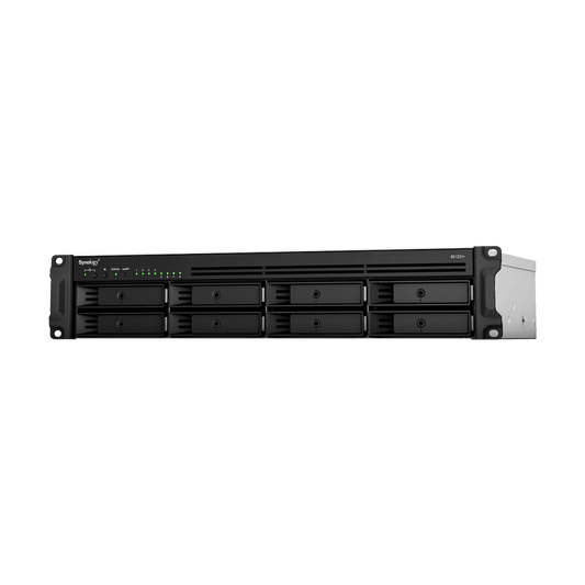 Nas Synology Rs1221 /8 Bahias Expan Hasta 12 Con Unidad De Expansin/rack 2u/nucleo Cuadruple 2.2ghz/ Amd Ryzen V1500b /4gb Ddr4 Ampliabe A 32gb/lan Gigabit X4/usb 3.2 X2/ Hot-swap/hasta 128 Tb