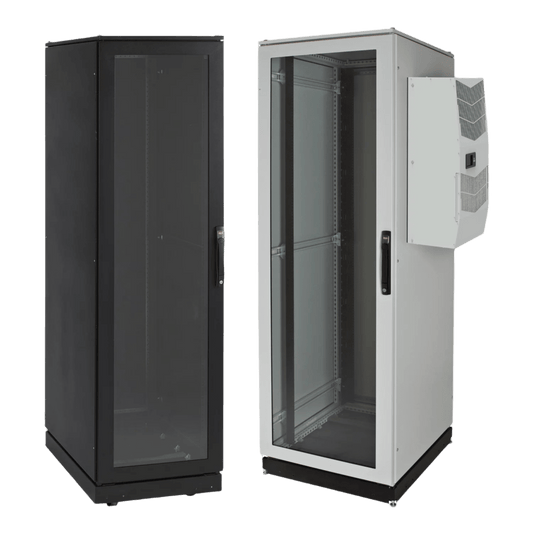 Gabinete de Telecomunicaciones ProLine V/D, 700 mm de Ancho, 800 mm de Profundidad, Compatible Con Aire Acondicionado Tipo G28, 42 UR, Color Negro