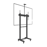 Montaje de Piso Móvil para Pantallas de  65 in a 100 in | vesa 100 x 100 hasta 1000 x 600 | carga maxima soportada 120kg| Fabricado en aluminio y acero