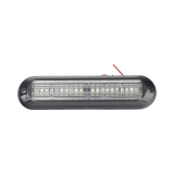 Luz Auxiliar Ultra Brillante  IP67 de 18 LEDs, Color Rojo/Azul/Ambar, con mica transparente y bisel negro