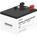 Batería De Litio Lifepo4 12.8vcc, 100ah, 1.28kwh, Pantalla Lcd Para Monitoreo Local, Carcasa Metálica