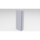 Gabinete para instalación de 4 Baterías , Fabricado en Lámina Galvanizada, Accesorios para poste (No incluidos)