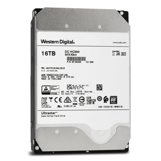 Disco Duro Enterprise 16 TB / Wester Digital (WD) / Serie Ultrastar / Recomendado para Data Center y NVRs de Alta Capacidad / Alto Performace