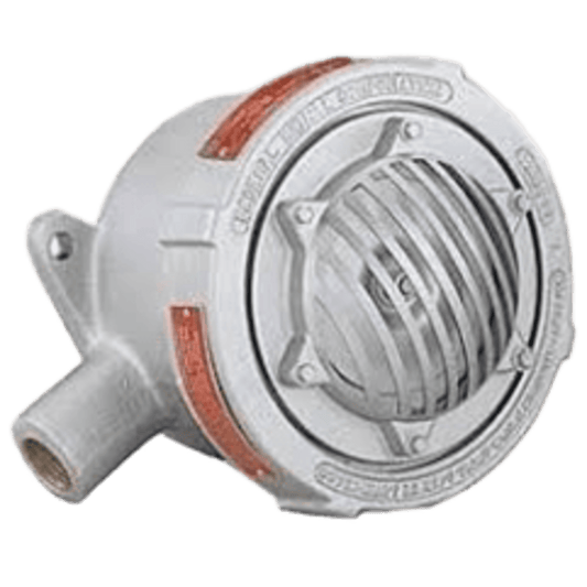 Bocina Vibrante a Prueba de Explosión Modelo 41X con Carcasa de Aluminio Resistente a la Corrosión / 120VAC, 240VAC, 24VDC / Volumen Ajustable / Ciclo de Trabajo 5 Minutos / Montaje en Tubería o Superficie