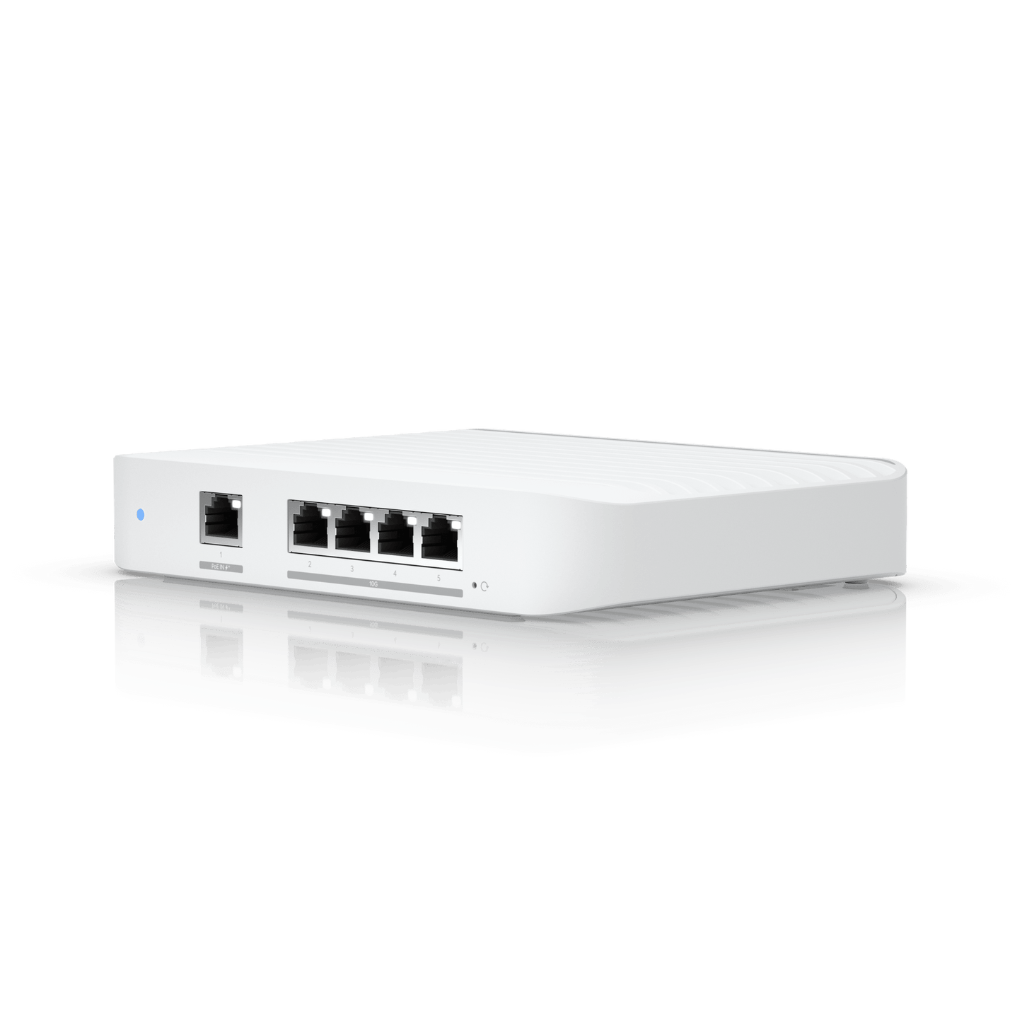 USW Flex XG Switch Capa 2, Compacto de 4 Puertos 10GbE, Puede ser Alimentado por un Puerto GbE PoE+ o con un Adaptador 5 Vcc USB-C