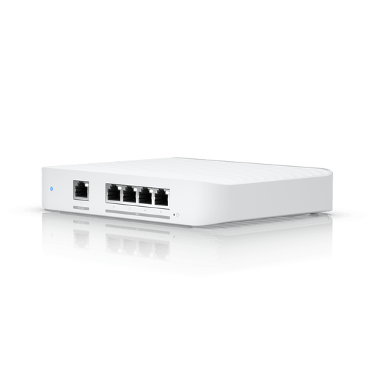 USW Flex XG Switch Capa 2, Compacto de 4 Puertos 10GbE, Puede ser Alimentado por un Puerto GbE PoE+ o con un Adaptador 5 Vcc USB-C