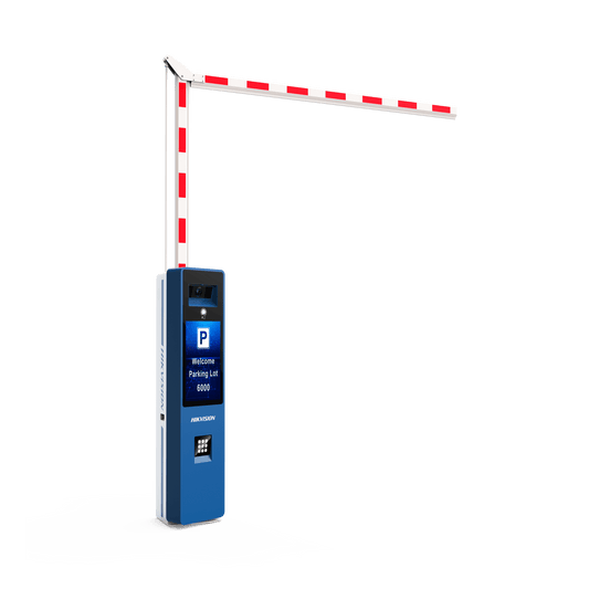 Barrera Vehicular IZQUIERDA Todo en Uno / Brazo Articulado Incluido de 4 mts / Cámara ANPR Integrada / Boton de Ayuda / Pantalla LCD / Apertura en 4 segundos