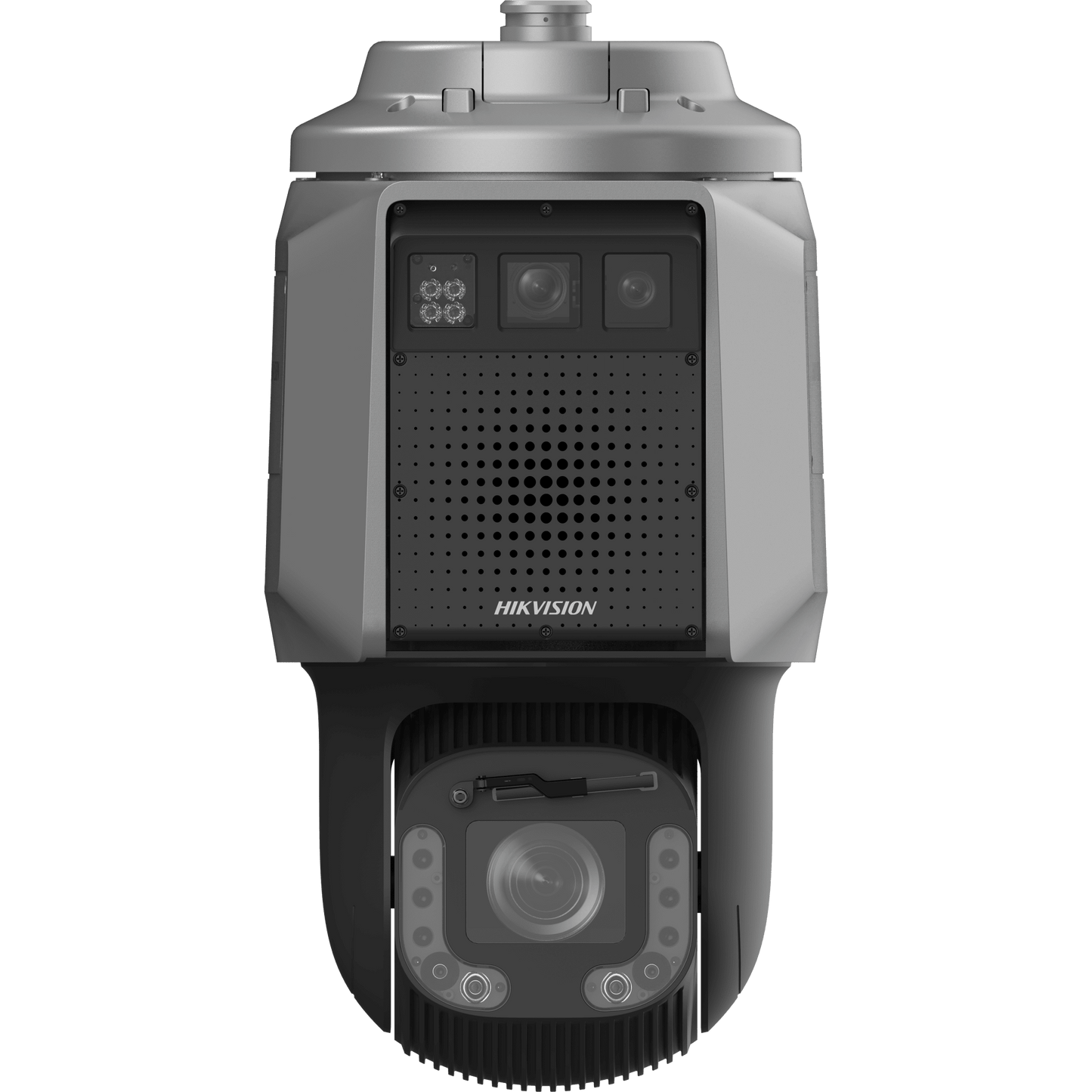 [TandemVu] Domo PTZ IP 4 Megapixel con Cámara Panoramica 180º de 6 Megapixel / 25X Zoom / 300 mts IR y 30 mts Luz Blanca / IP67 / IK10  / Autoseguimiento / Wiper / Deep learning / Entrada-Salida de Audio y Alarma / Ultra Baja Iluminació