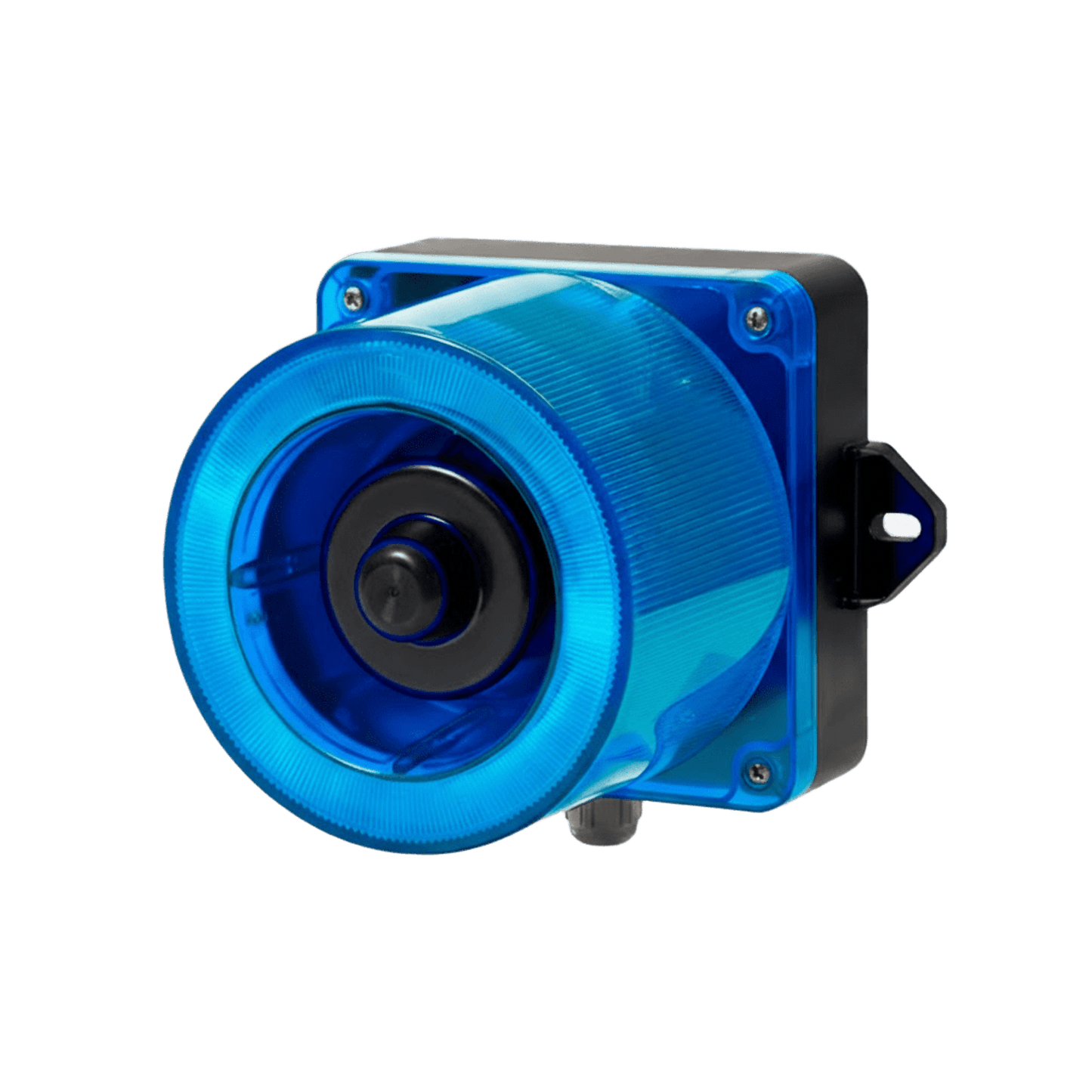 Combinacion de baliza LED color Azul y sirena electrónica de 31 tonos resistente a la intemperie de volumen máx. 123 dB a 110-220 VCA