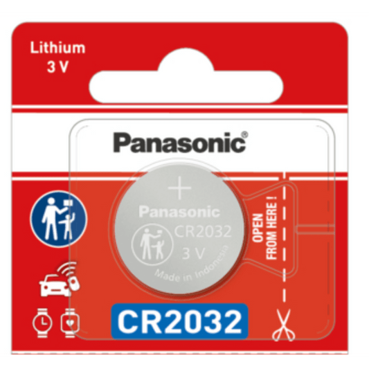 Batería de litio CR2032 de 3 V a 225 mAh (No recargable)