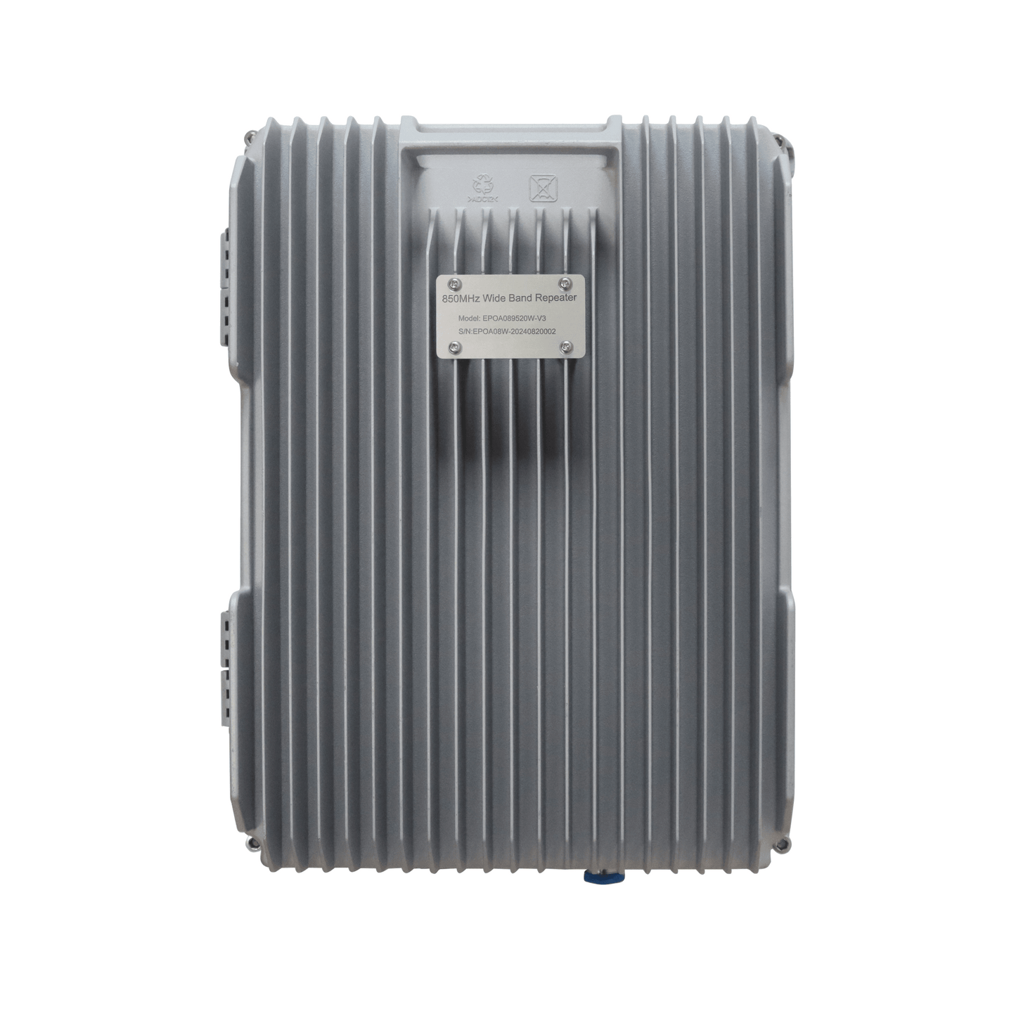 COBERTURA DE HASTA 5 km / Amplificador de Señal Celular / Banda 5, 850 MHz / 20 Watts de Potencia / Banda Ancha Multioperador / Protección Autoexcitación / Monitoreo USB / Gabinete IP65.