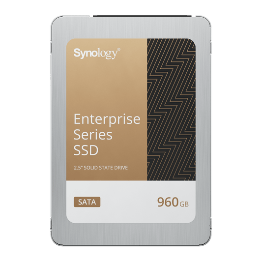 SSD SATA de 2,5" Serie Enterprise | 960 GB | Alto Rendimiento Estable | Resistencia Empresarial | Protección de Datos Integral | Análisis de Vida Útil | Compatibilidad con Synology DSM | Garantía de 5 Años