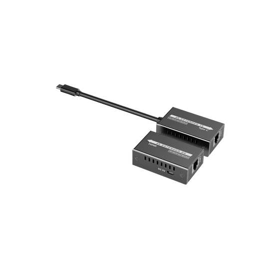 Extensor Mini 4K120Hz USB-C a HDMI | Transmisión 18 Gbps | Distancia 60m 4K@60Hz | HDR10 / HDCP 2.2 | Protección ESD ±8KV | Alimentación por Fuente de Señal