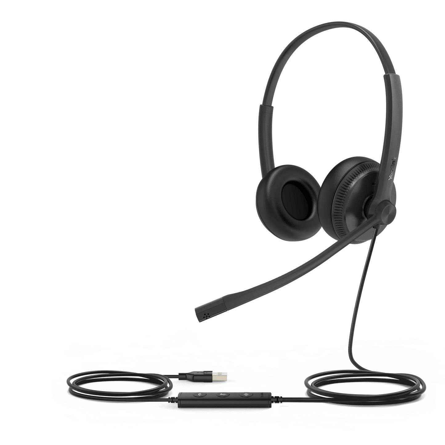 Diadema Alámbrica UH34 Dual de Yealink USB Compatible con Teléfonos IP y Computadoras.