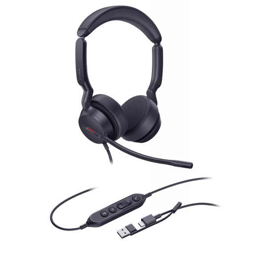 Diadema Alámbrica UH44 Dual UC de Yealink con Conectividad USB-C/A y Amplia Compatibilidad