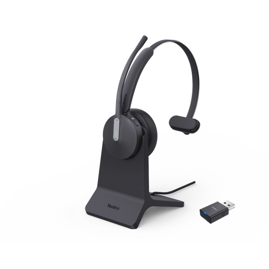 Diadema Inalámbrica WH64 Hybrid Mono de Yealink con Certificación Teams y Busylight Integrado