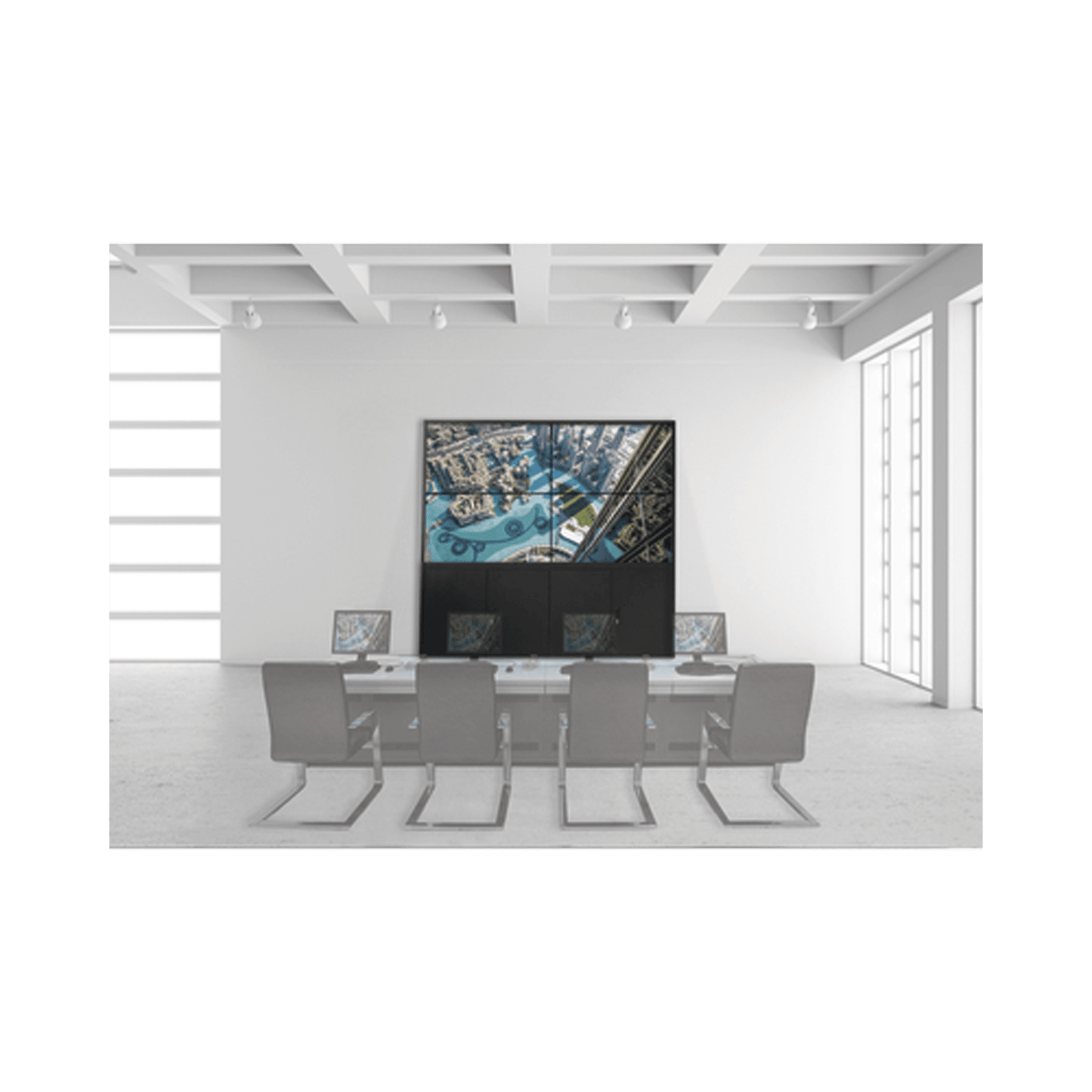 Kit Videowall 2X2 / Incluye 4 Pantallas de 55" / Decoder / Base de Piso / Accesorios de Instalación