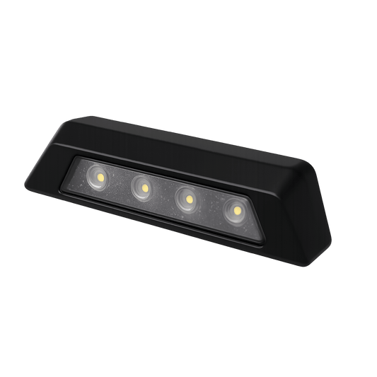 Luz de Escena, 4 led, Bisel Blanco, 12–24vcd, Led Blanco y Lente Transparente