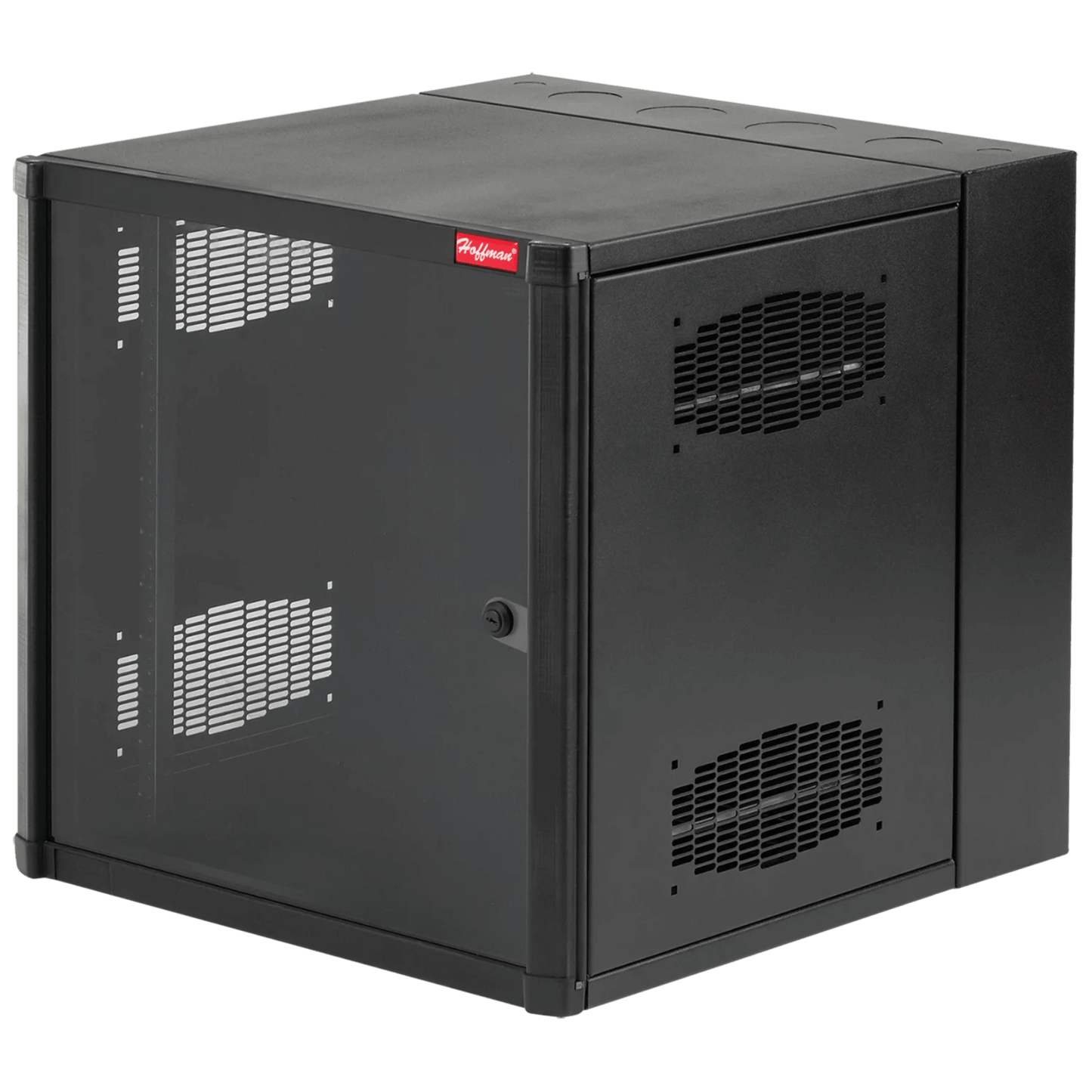 Gabinete AccessPlus de Montaje en Pared de 19in, Rieles Numerados y Roscados #10-32, Puerta con Ventana de Seguridad, 600 mm de Ancho, 762 mm de Profundidad, 26 UR, Color Negro