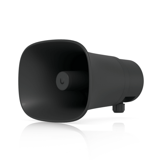 UniFi Protect AI Horn Speaker, Altavoz IP 120 dB, PoE+, Alerta AI Avanzada, Montaje Pared, Esquina y Poste, IP66, Color Negro